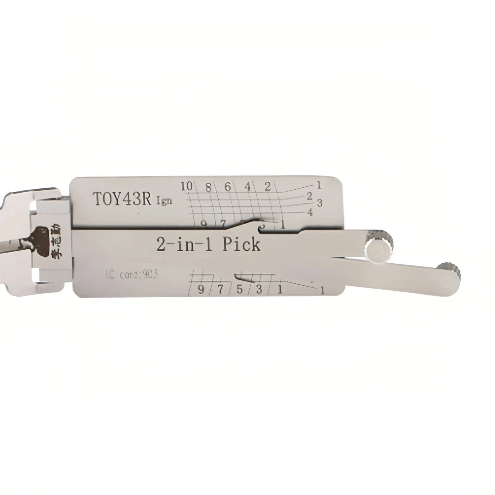 Lishi 2 in 1 Lock Pick TOY43R Ign Original Decoder Ignition Car Door Opener for Subaru Great Wall Toyota Haval H6 Flat milling