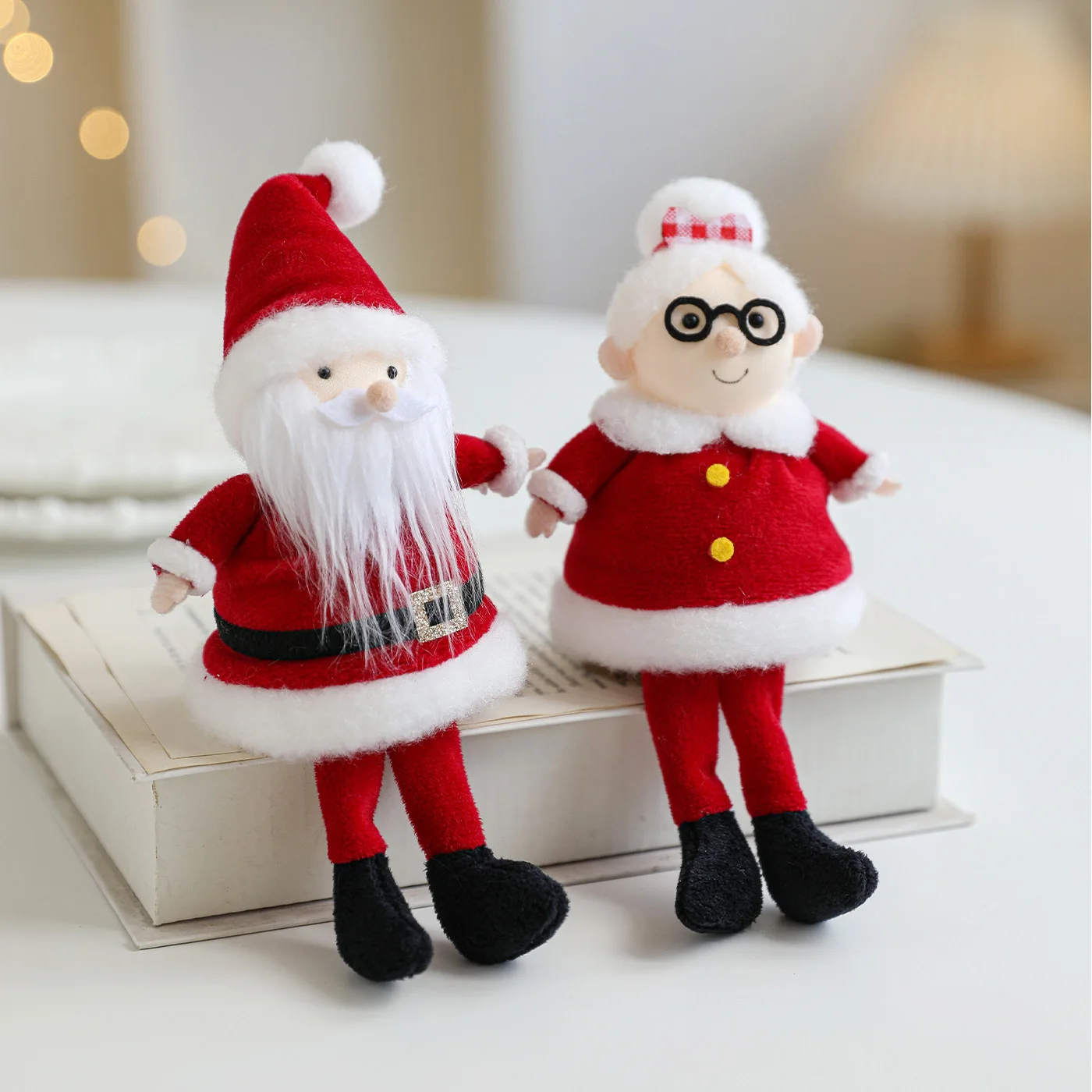 

Christmas Claus Plush Doll Figurine Sitting Santa Navidad Gifts Grandparents Plush Dolls Xmas Ornaments 2026 New Year Gift