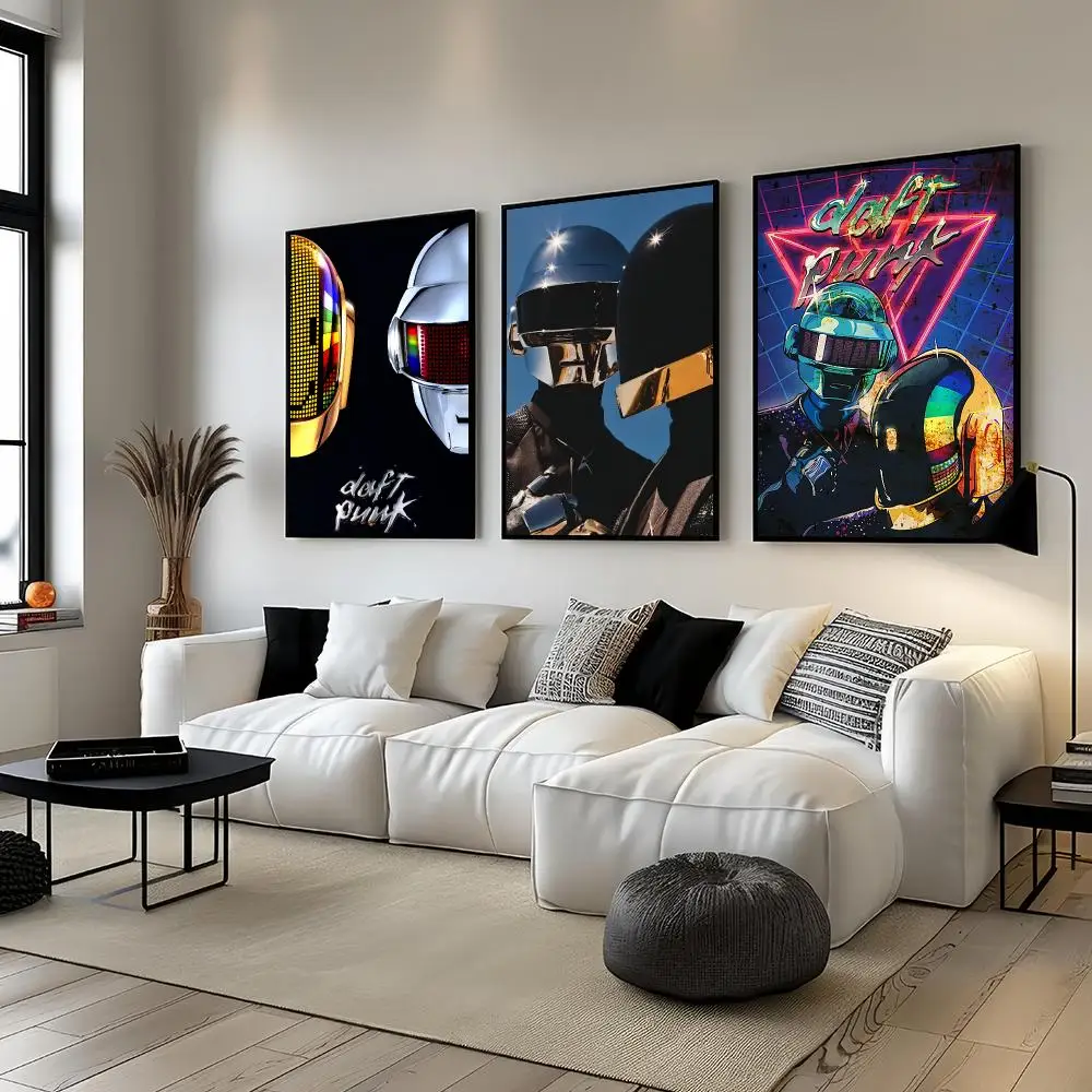 Band D-Daft P-Punk Music Poster Living Room Bedroom Bar Cafes Wall Home Decoration Gifts