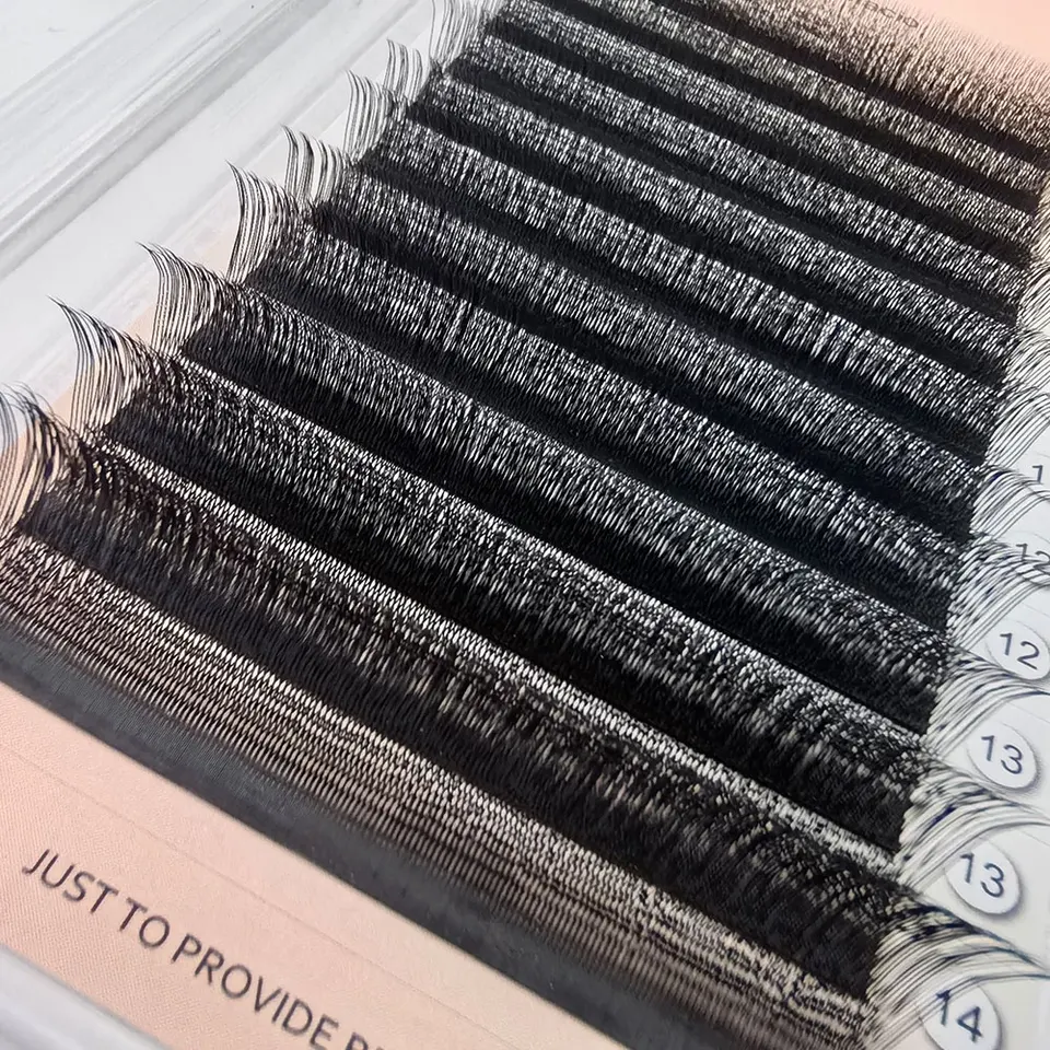 Supmacio pestañas 3D en forma de U mezcla 8-15MM curva C/D postizas profesionales hechas a mano, suministros de volumen natural 6