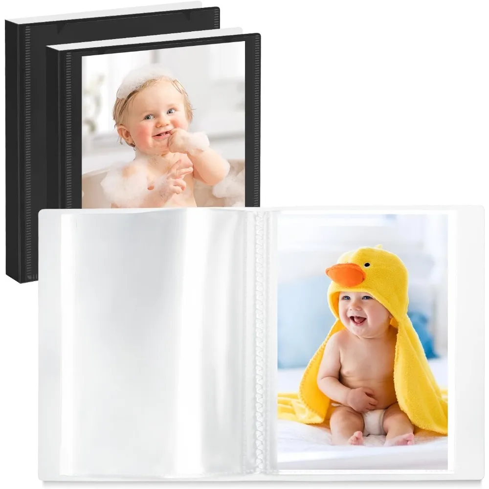 

Small Photo Album 3-Pack 4 x 6 Photo Book Album, Each Picture Book Holds 52 Photos Mini Photo Book with Customizable Co