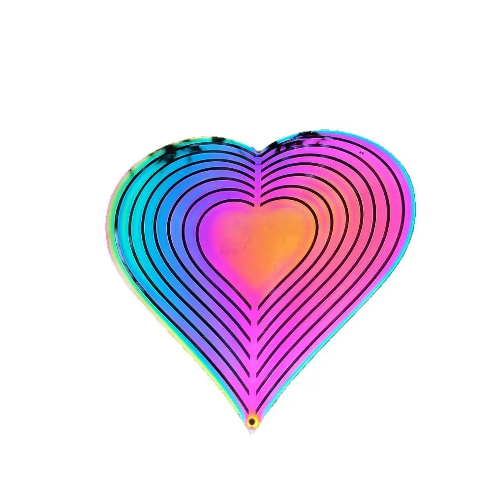 3D Flowing Wind Spinner Stainless 10 Styles Yard Garden Mirror Rainbow 10cm Catcher Hanging Decor