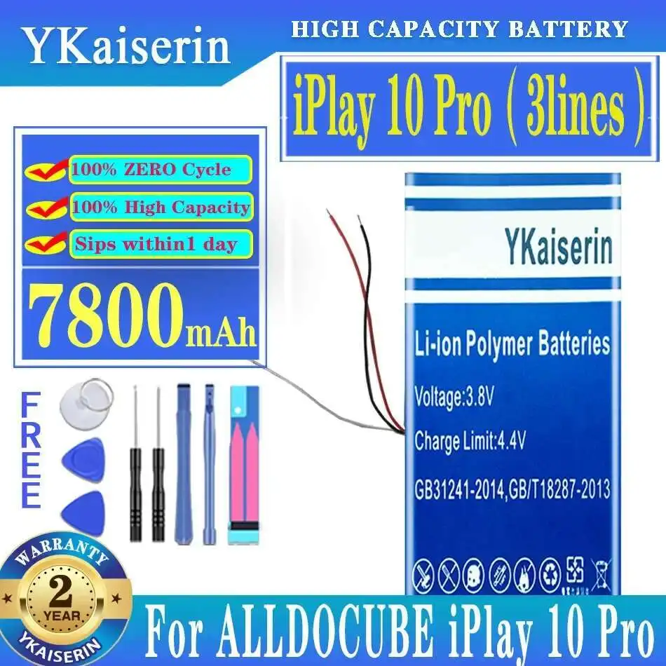 

High Capacity 7800Mah For Cube Alldocube Iplay 10 Pro Iplay10 Accumulator 3-Wire 3 Wires Laptop Battery