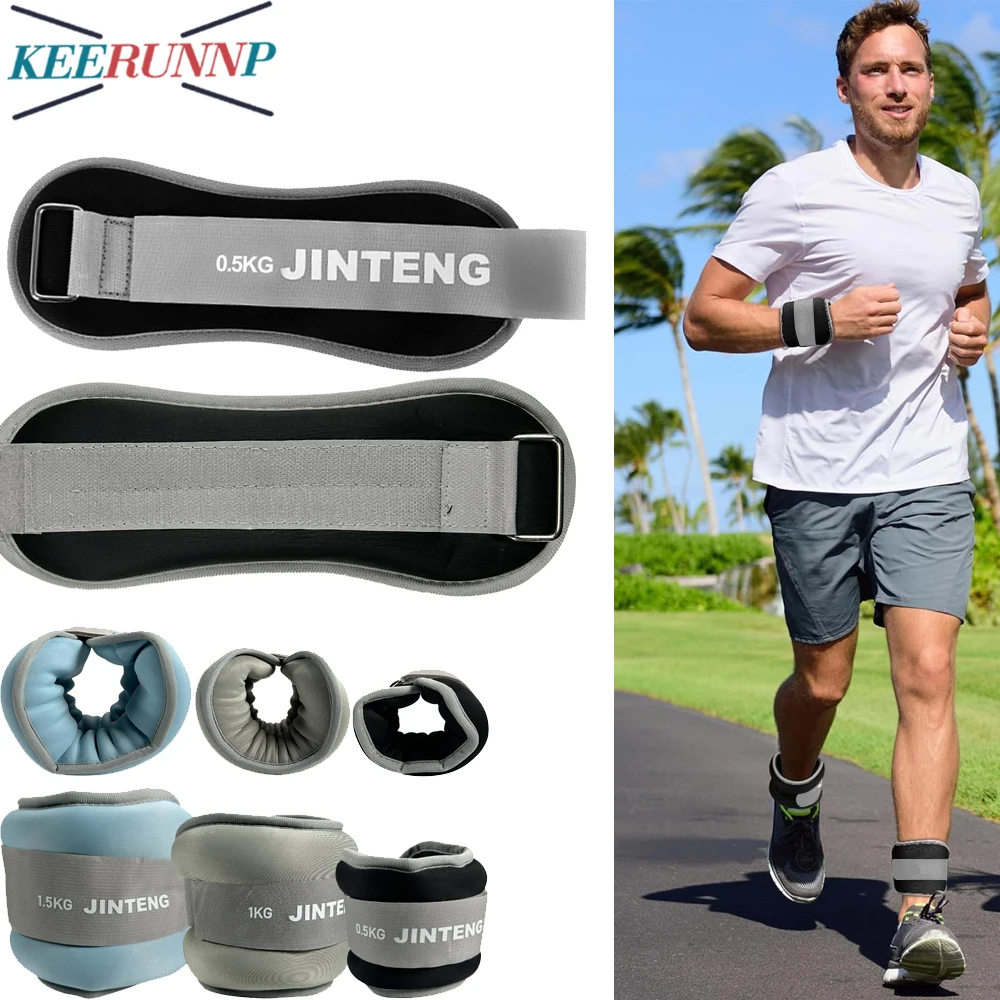 

KEERUNNP 1Pair Fully Adjustable Ankle Wrist Arm Leg Weights, 1kg/2.2LB, 2kg/4.4LB, 3kg/6.6LB), Multiple Options