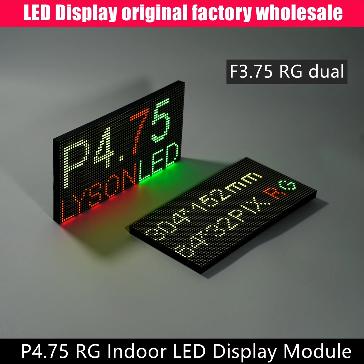 

P4.75 Indoor SMD LED Module 304x152mm Red Color and Dual-color Message Signboard Panel 64x32 Pixels