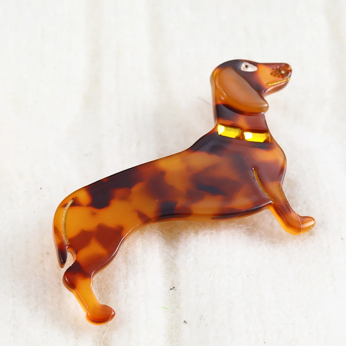 Cute Acetate Hair Claw Clip Dachshund Dog Shaped Hair Claw Clips Non-Slip Strong Hold Jaw Clips Headwear For Women