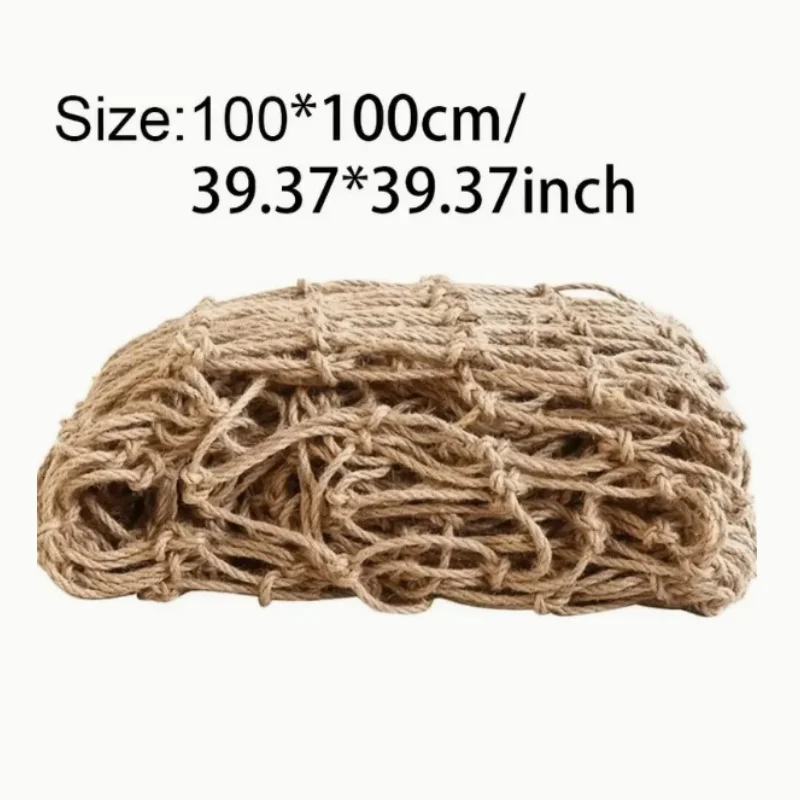 Retro Natural Jute Rope Plant Climbing Netting Garden Trellis Support for Beans And Fruits - Eco-Friendly Climbing Plants Net