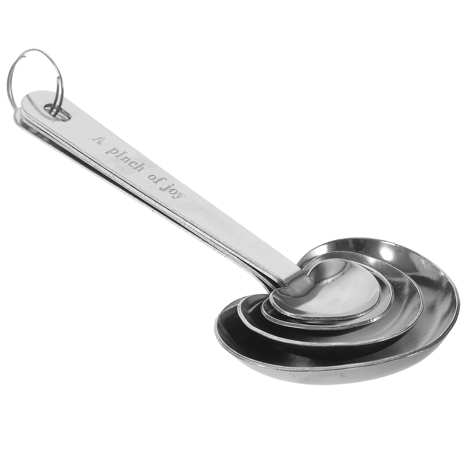 

4 Pcs Love Measuring Spoon Mini Spoons Stainless Steel Single Scoops for Dry Ingredients Table Tablespoon 410 Small Cups