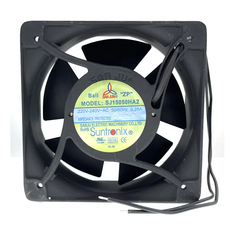 SJ15050HA2 SJ15050HA1 Cooling Fan 150mm 15cm 110V 115V 220V 240V,150X150X50mm Dual Ball Bearing High Airflow CFM Cooler