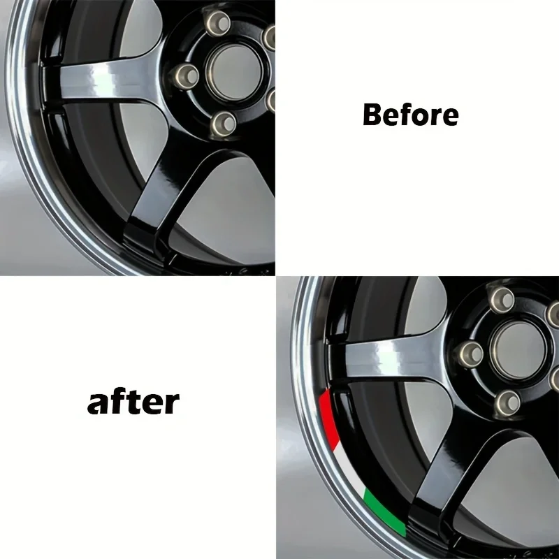4Pcs Car Wheel Decal Vinyl Sticker Fiat Abarth 500 595 695 Punto Bravo Tipo Panda Freemont Scudo Palio Stilo Grande Cromo