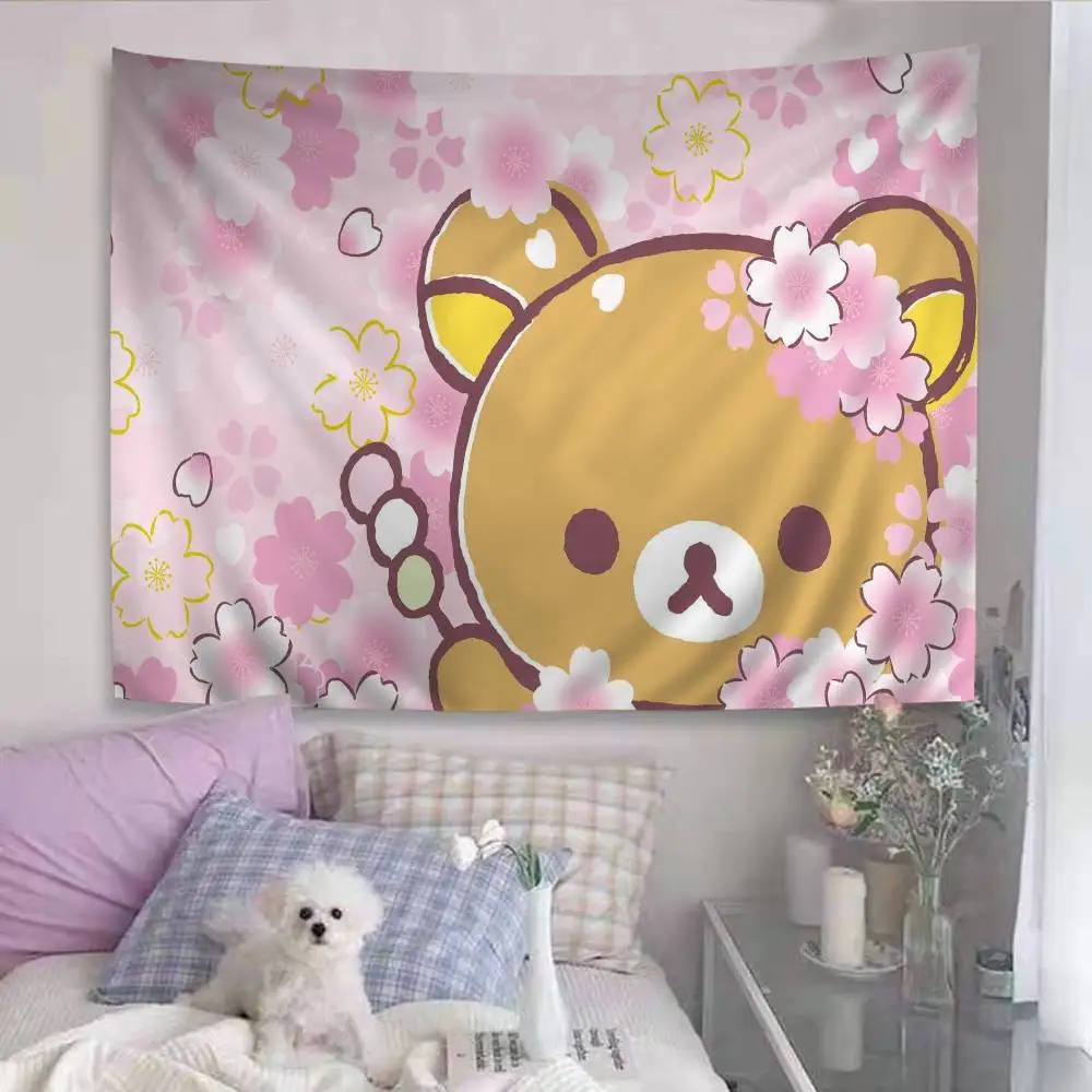 Popular Cute R-Rilakkuma Character Cartoon Tapestry Art Science Fiction Room Home Decor Art Home Decor