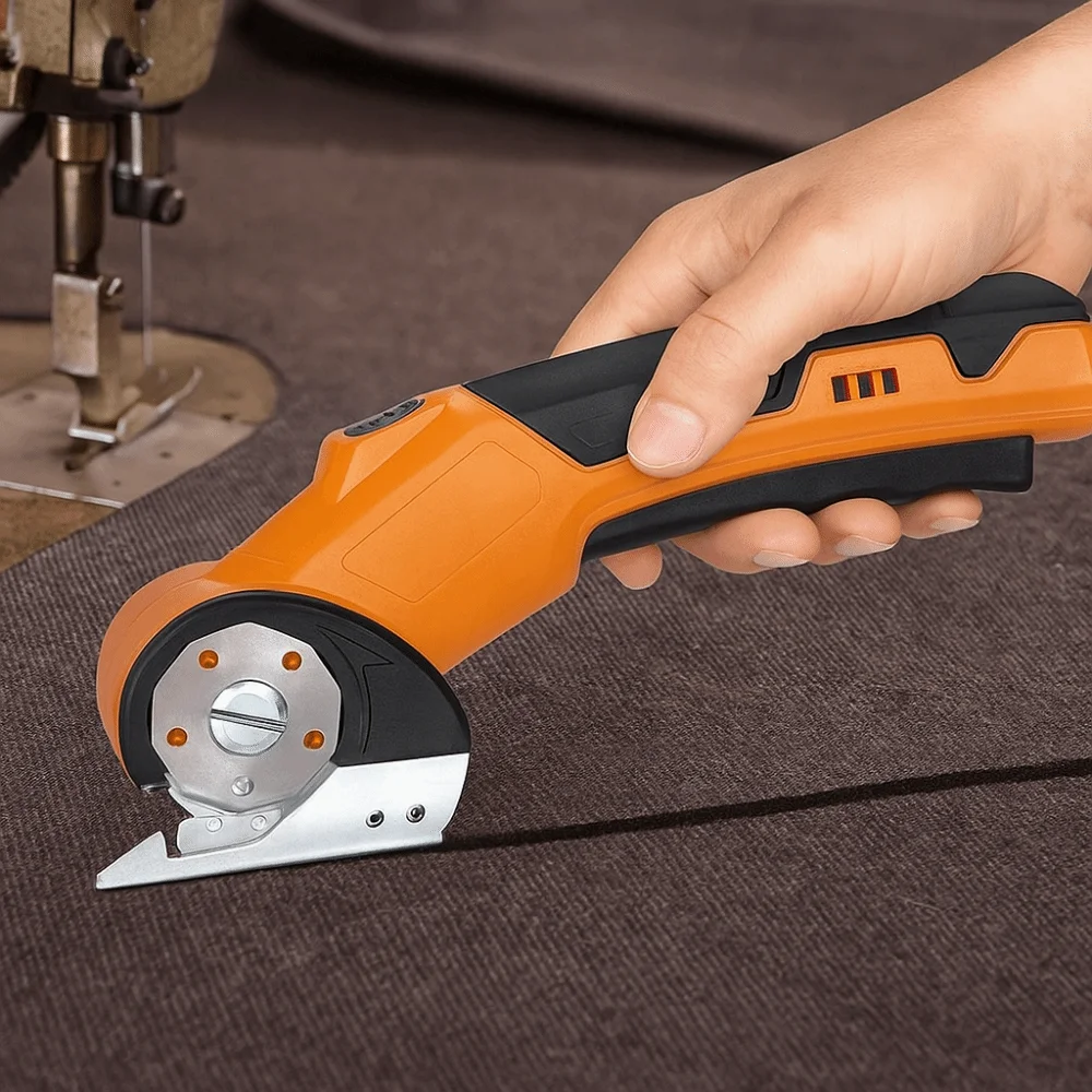 

Safety Features Portable Wireless Electric Cutter Ergonomic Design Safety Lock High Power Motor Cutter USB Charging