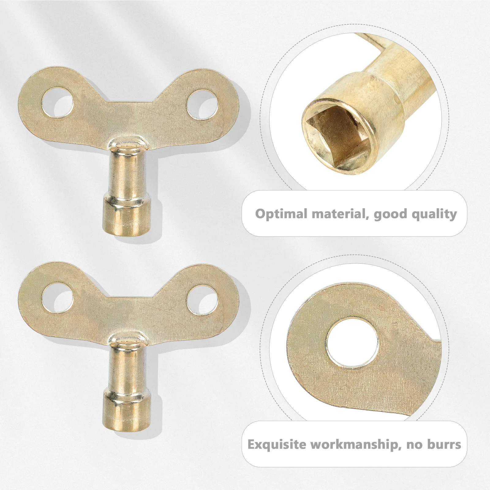 10Pcs Radiator Exhaust Valves Keys Heavy Duty Iron Radiator Wrench for Bleeding Air from Radiators Portable Storage Hole Design - view 5