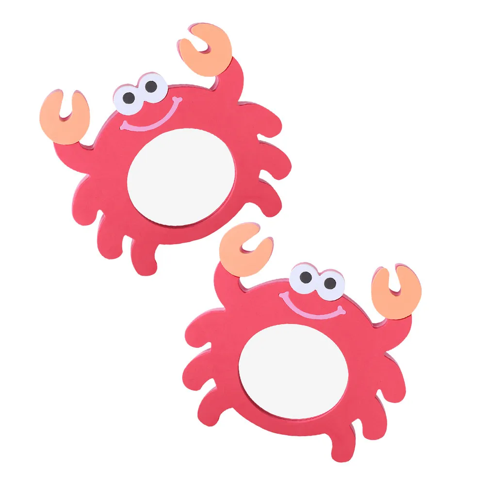 2Pcs Children Eva Cartoon Mirror Bath Play Set Toddler Self-Awareness Development Kids Fun Bath Mirror for Pool