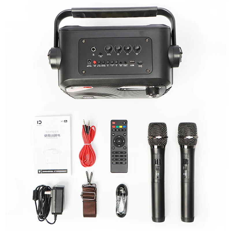 SHIDU K3B 40W Dual Wireless Portable Audio Professional Karaoke Speaker with Microphone