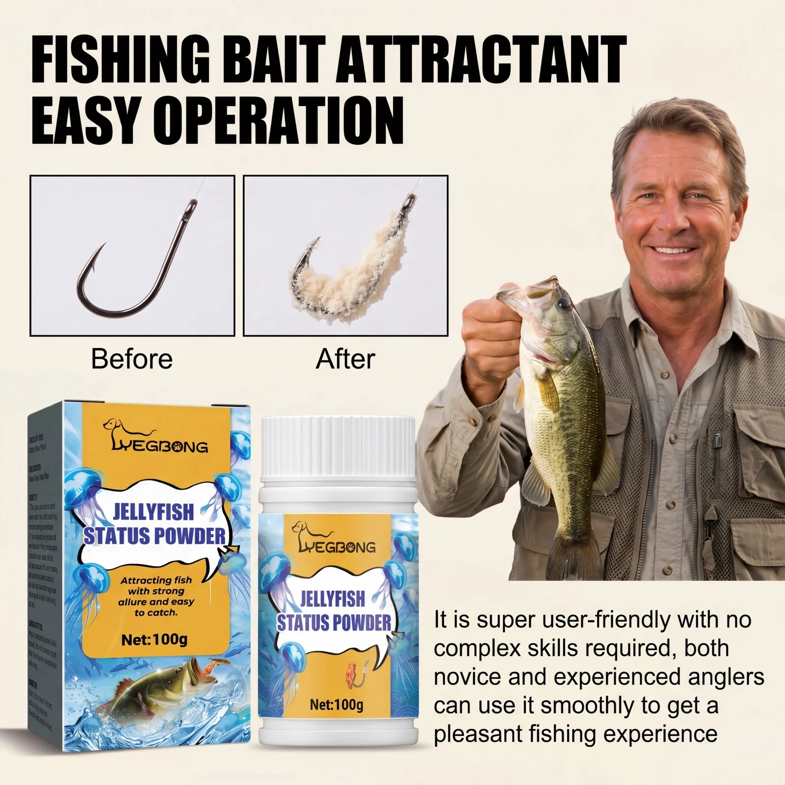 

1pc Fishing Bait Attractant, Made of Natural Plant Protein Fiber, Attracts Fish Quickly, Improves Catch Rate, Suitable for Reservoir Lake River Black Pit Fishing, For Beginners And Experienced Anglers