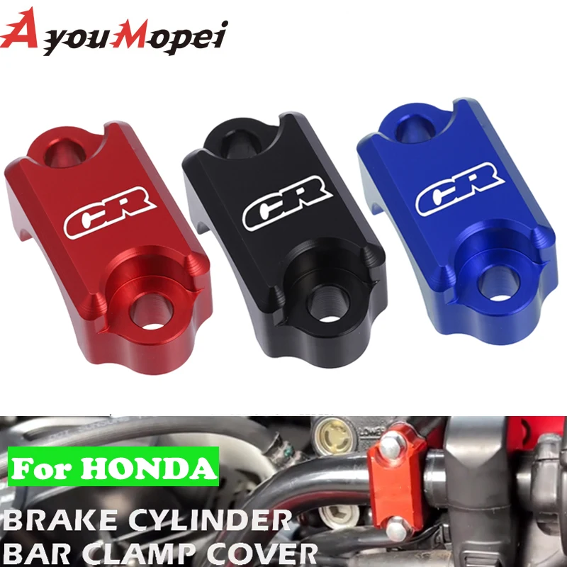 For HONDA CR80R CR85R CR125R CR250R CR500R Front Brake Master Cylinder Clamp Cover CR 500 250 125 85 80 R Motorcycle Bar Clamp