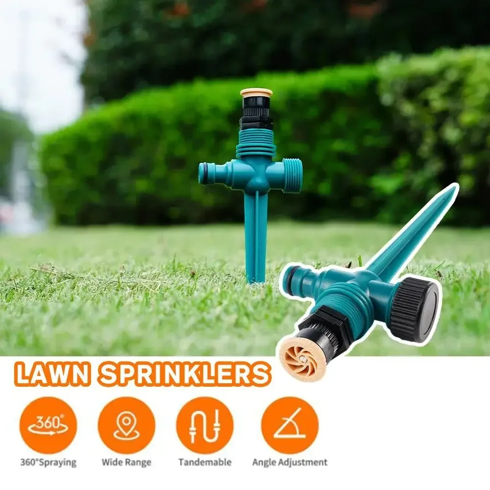 1-10pcs Garden Sprinkler 360° Rotation Irrigation Watering  Agriculture Ground Automatic Tube Adjustable Plug Buried Atomization