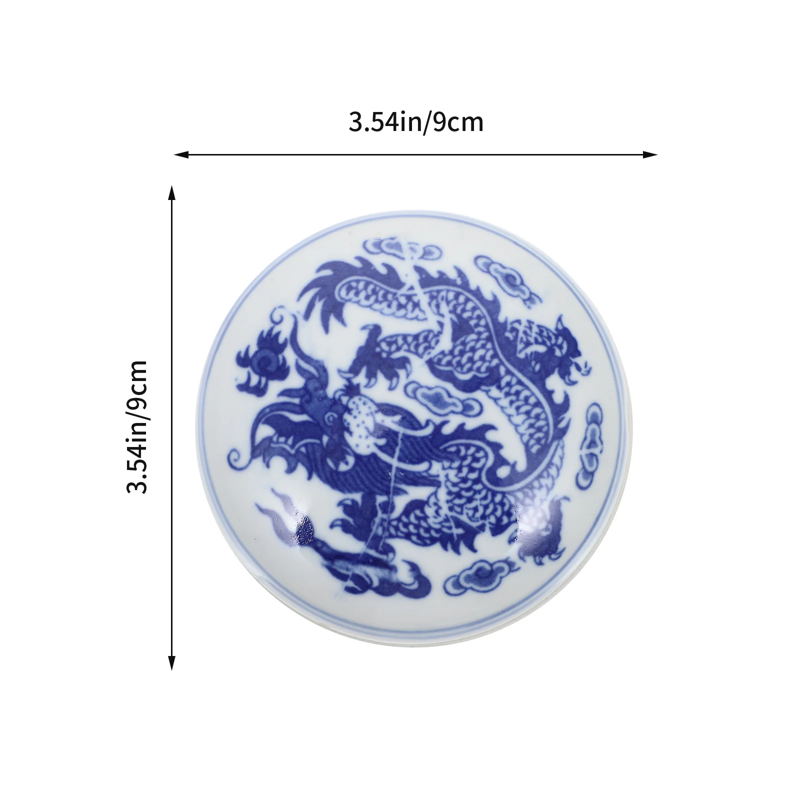 Bright Red Calligraphy Inkpad Ceramic Box Round Design for Office DIY Painting Sealing Multi Purpose Ink Pad Premium Art Supply