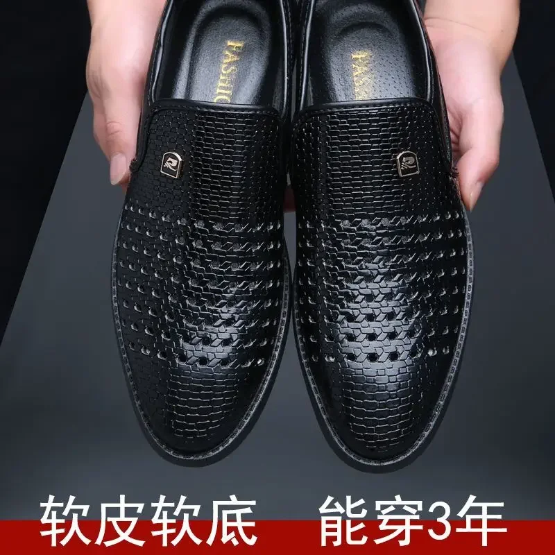 Casual Shoes for Men Summer Breathable Formal Stylish Flats Slip on Dress Loafers for Wedding Party Non Slip Walking Zapatos