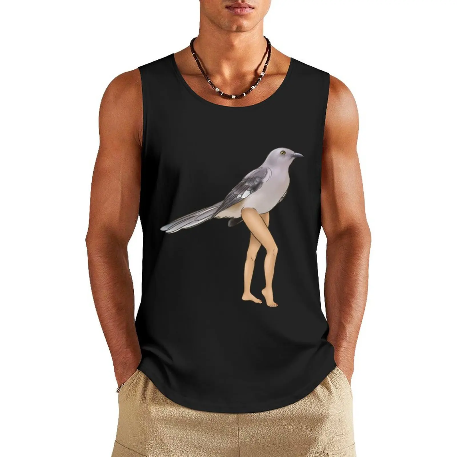 

Bird with legs Tank Top gym accessories men new in tops & t-shirt Gym man
