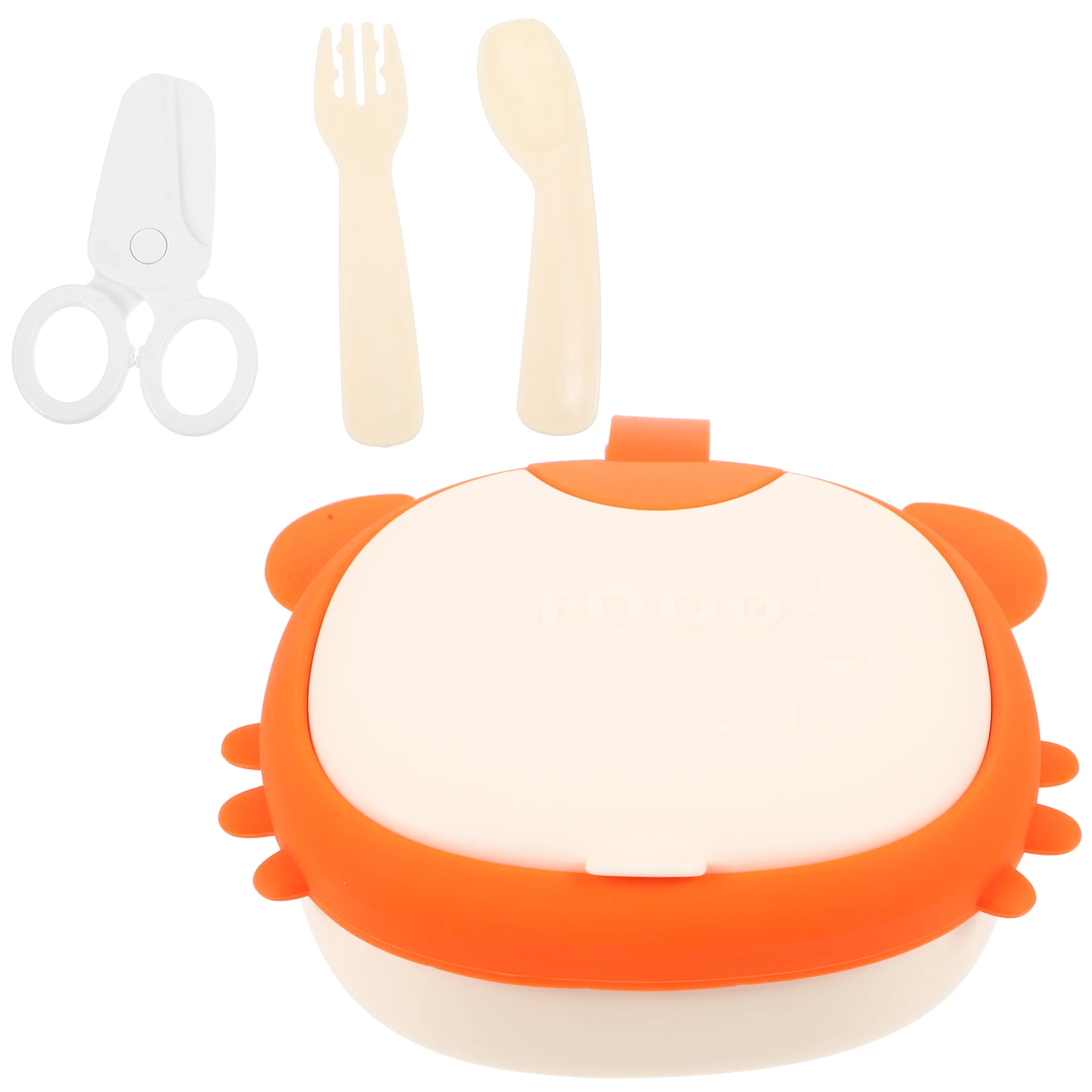 

Baby Food Bowl Cartoon Lightweight Durable Toddler Bowls Spoons Kids Forks Feeding Set Portable Microwave Safe Baby