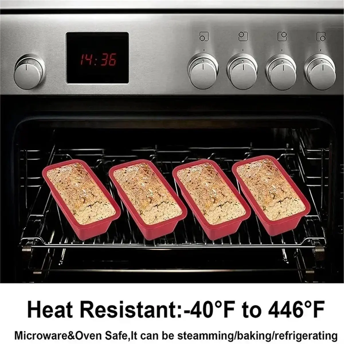 PROFESSIONAL USE Silicone Baking Molds NonStick Cake Pans Mini Loaf Pan Easy Release Bread Toast Mould Kitchen Accessories Pastr