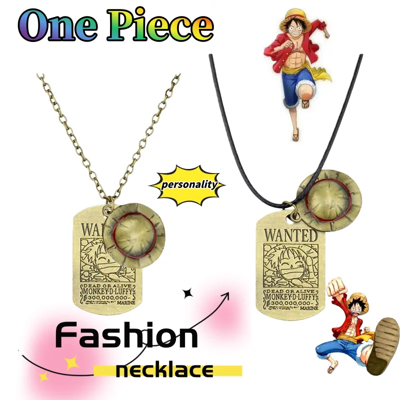 

One Piece pendant necklace, cute and fashionable cartoon personalized creative pendant necklace, birthday gift for friends