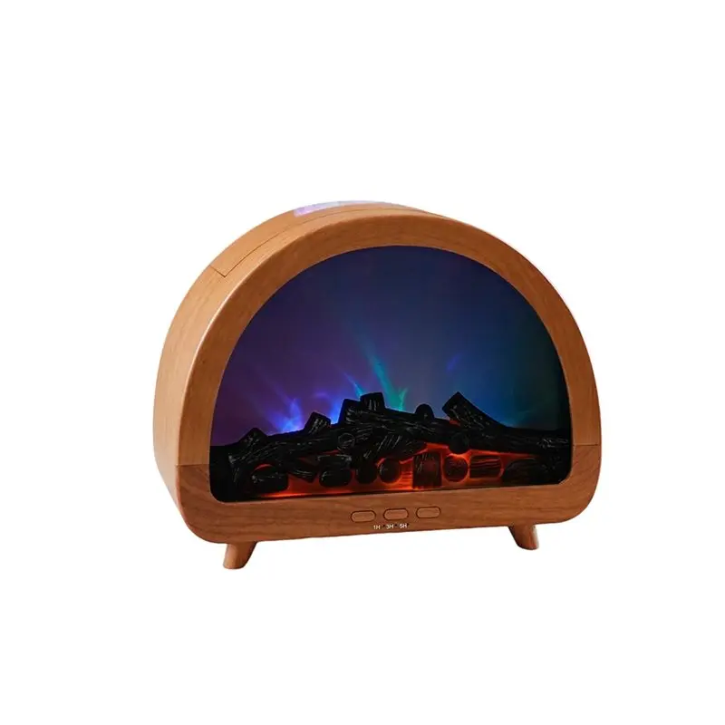 B06B-Automatic Scent Diffuser 12 Flame Lighting Effects Fireplace Diffuser Essential Oil Diffuser Humidifier