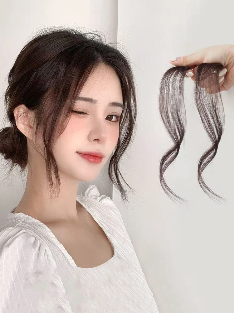 Synthétique 3DAir frange cheveux Clip-In frange Extension fausse frange naturel faux Bang Topper postiche Invisible Clourse Bang