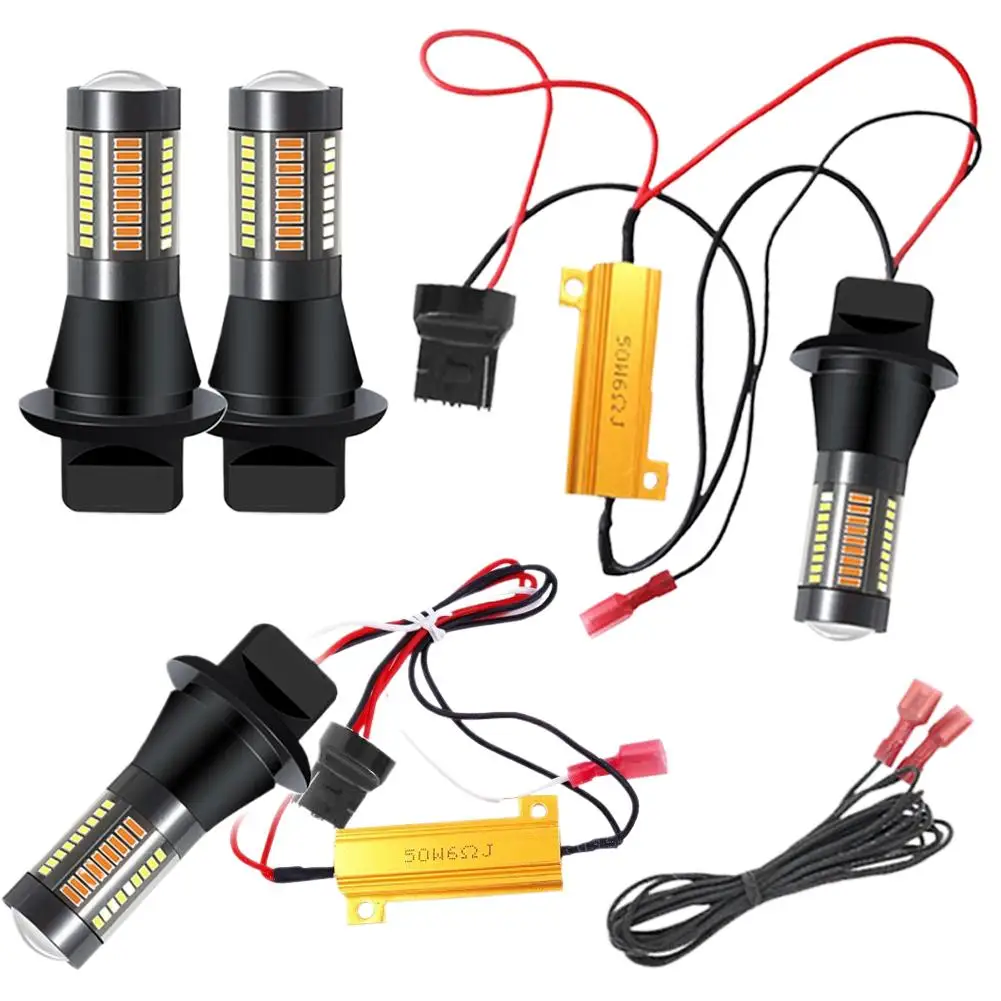 

New 7440 1156 T20 4014 66SMD Daytime Running Lights Motorcycle Equipment Decoding With Accessories As Signal Lamp Indicator A9W8