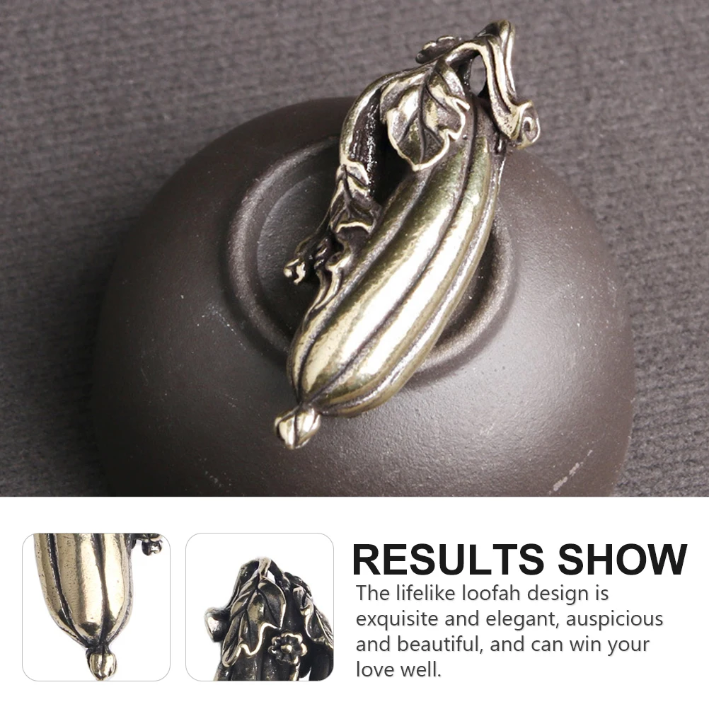 

2pcs Keychain Pendant DIY Crafts Unique Brass Multi function Jewelry Vintage Keyring Chinese Loofah Copper Accessories