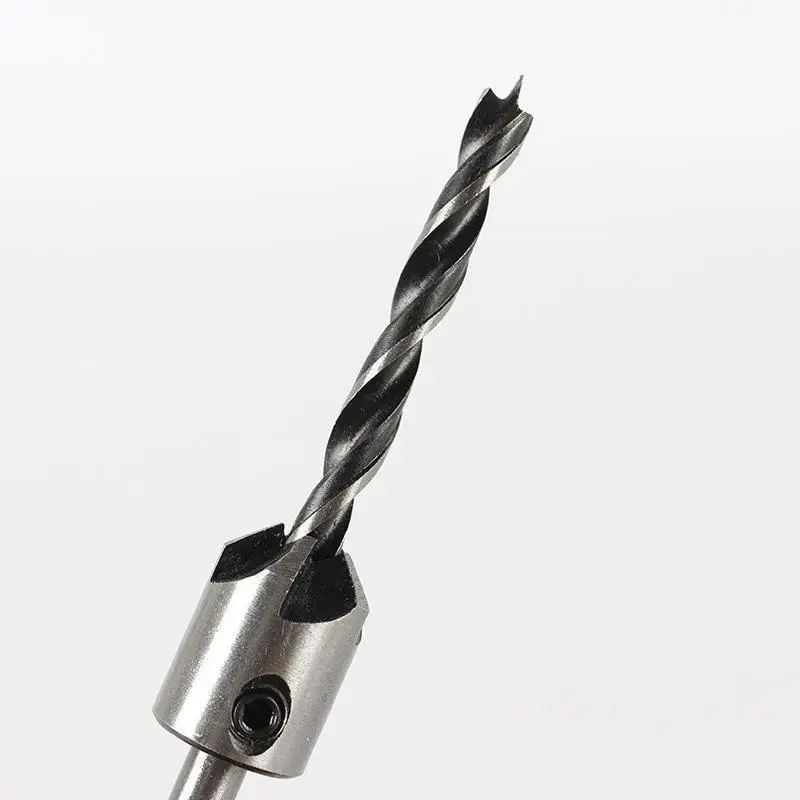 4Pcs 3-10mm Three-Pointed Woodworking Counterbore Drill Bit Set Reaming Chamfering Screw Hole Opener Tool For Precise Joinery