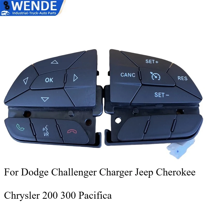 

05081289AA 1PCS Left/Right Steering Wheel Control Switch For Dodge Challenger Charger Jeep Cherokee Chrysler 200 300 Pacifica