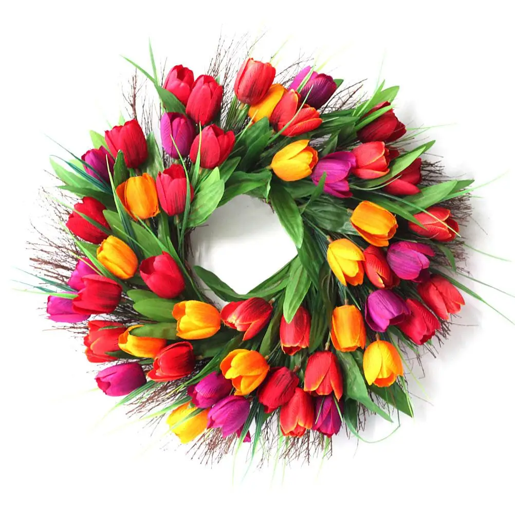 

Artificial Flower Door Wall Home Decor Christmas New Year Party Flower Wreath For Door GarlandDoor Wreath