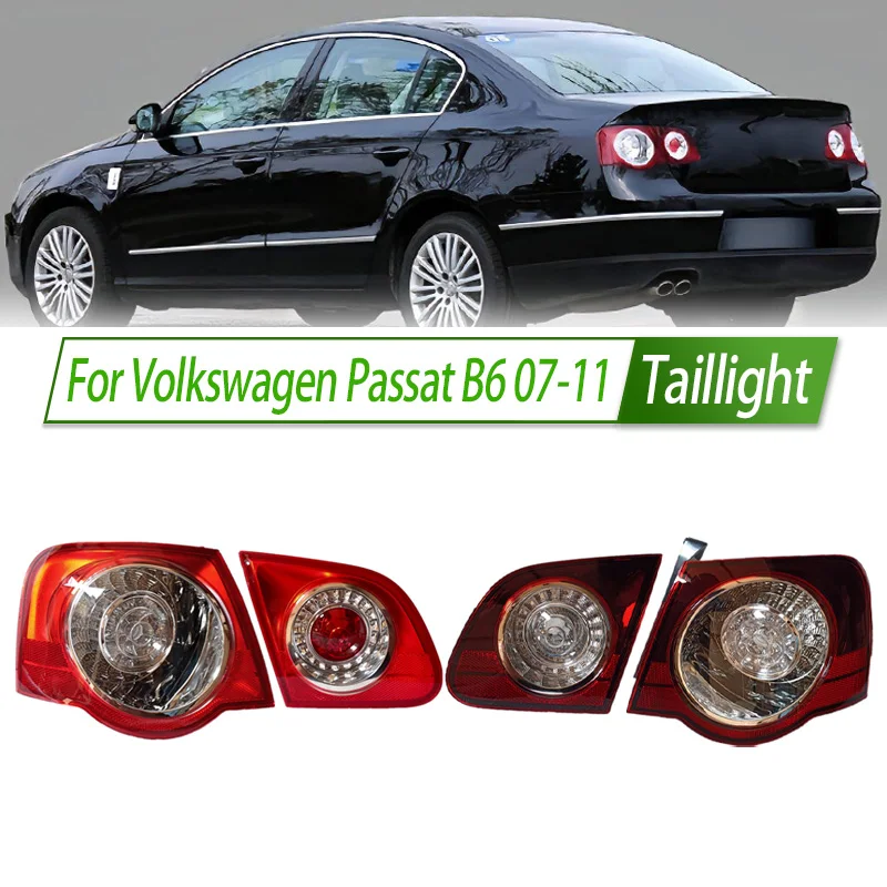 

For Volkswagen Passat B6 07-11 Car Taillight Assembly OEM Style Rear Lamp with Turn Signal Reverse Light Direct Fit Replacement
