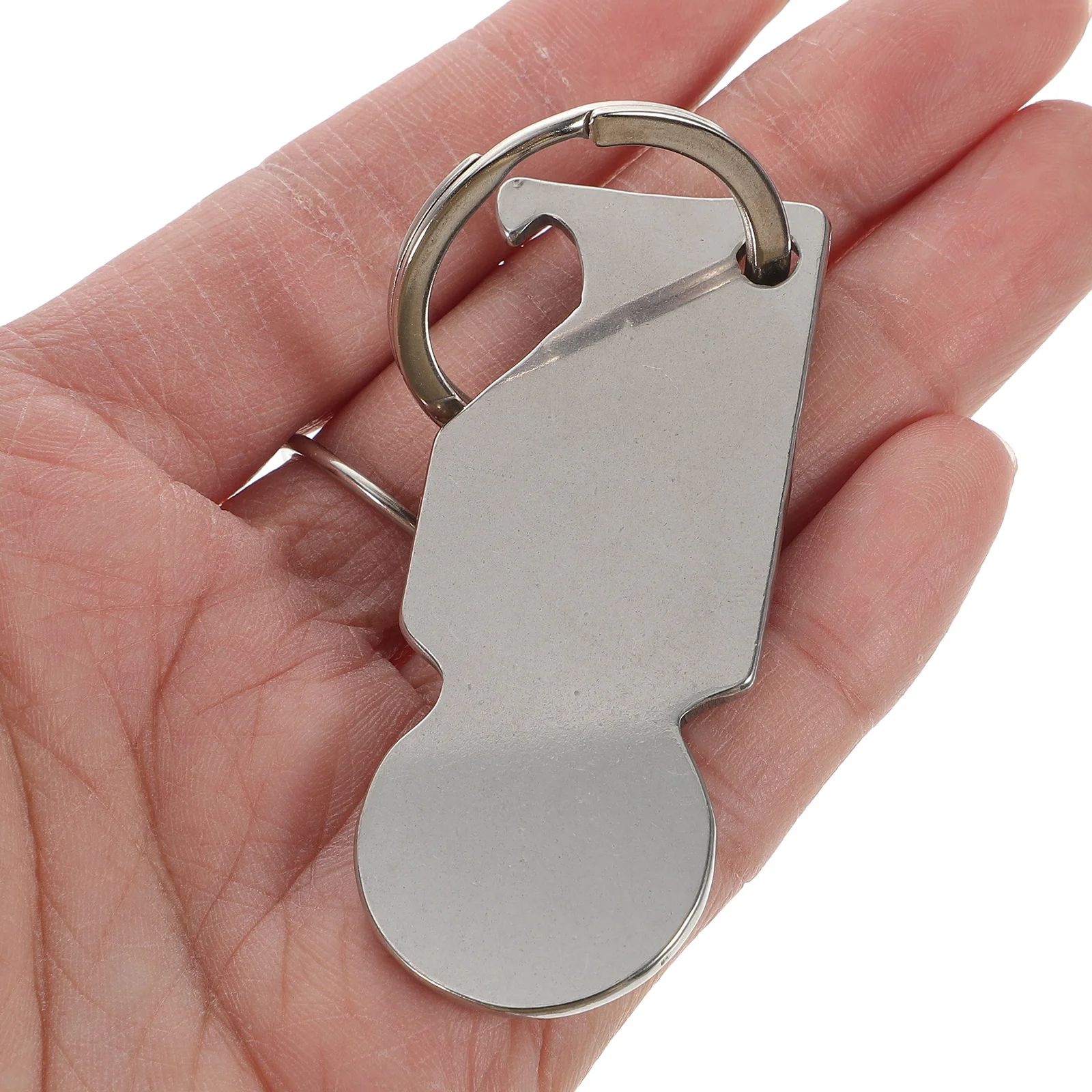 Portable Metal Shopping Key Rings, removedor de carrinho, carrinho Token, Coin Purse Keychain, Universal, 4 pcs