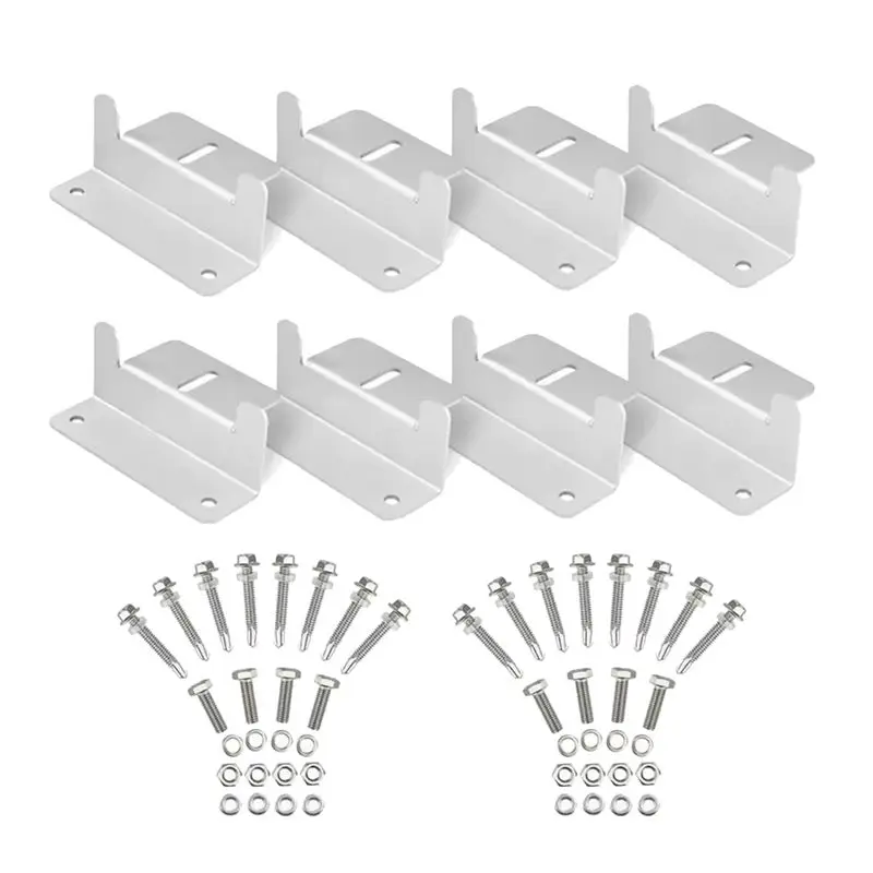 

8PCS Solar Panel Mounting Bracket Kits Roof Z-Style Bracket Photovoltaic Panel Z-Bracket Stand For Car Boat RV Yacht