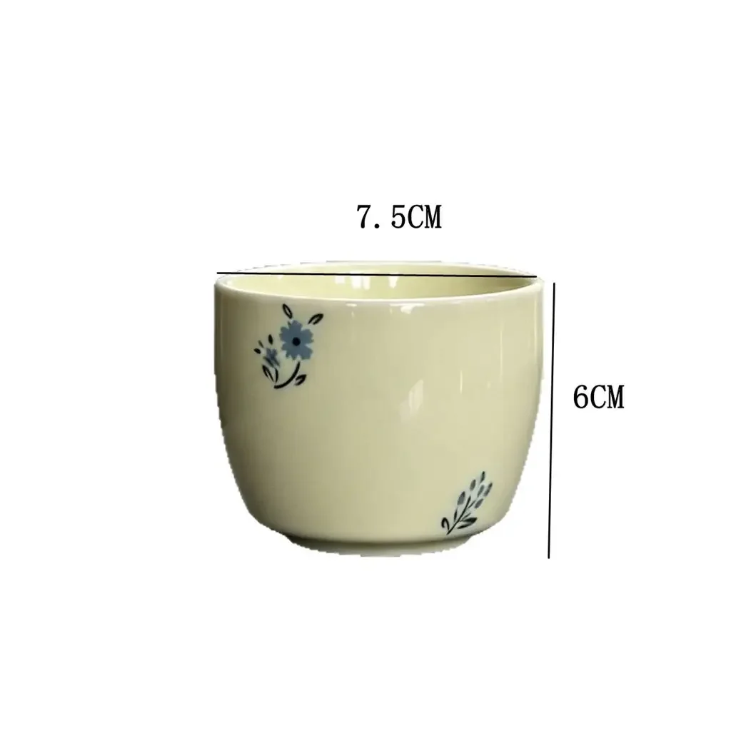 Ceramic Teacup Chinese Tea Cup Vintage Floral Porcelain Tasting Cup Japanese Style Tea Mug for Home Drinking Tea Cup Gift