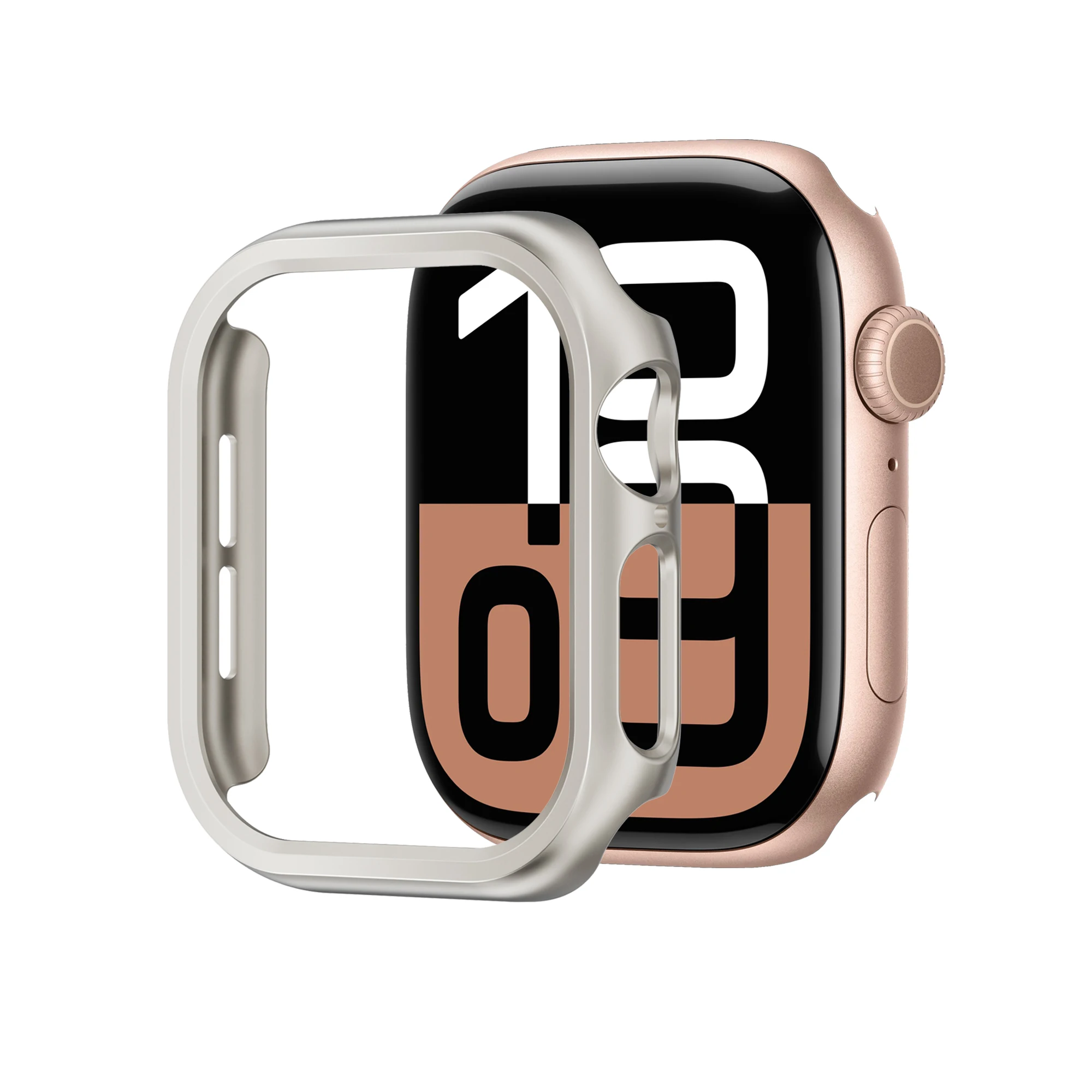 Hollow PC Case For Apple Watch 10 46MM 42MM Accessories Protective Frame Hard Bumper shell iWatch Series se 6 7 8 9 45mm 41mm 44