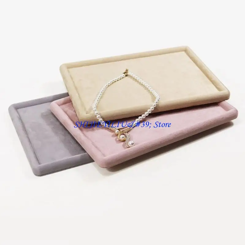 E21F Convenient Jewelry Holder Dustproof Designs Jewelry Dish Tray Jewelry Ornament Drawer Stackable Jewelry Plate