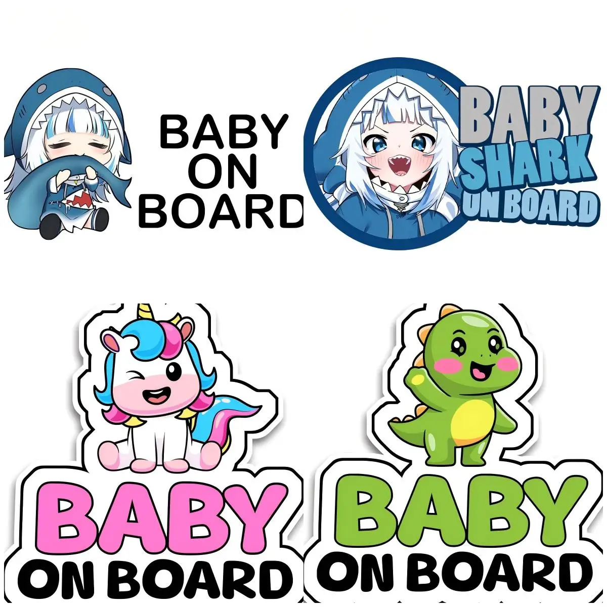 

Anime Baby on Board Car Decals Vinyl Stickers Sign Trunk Bumper Sticker