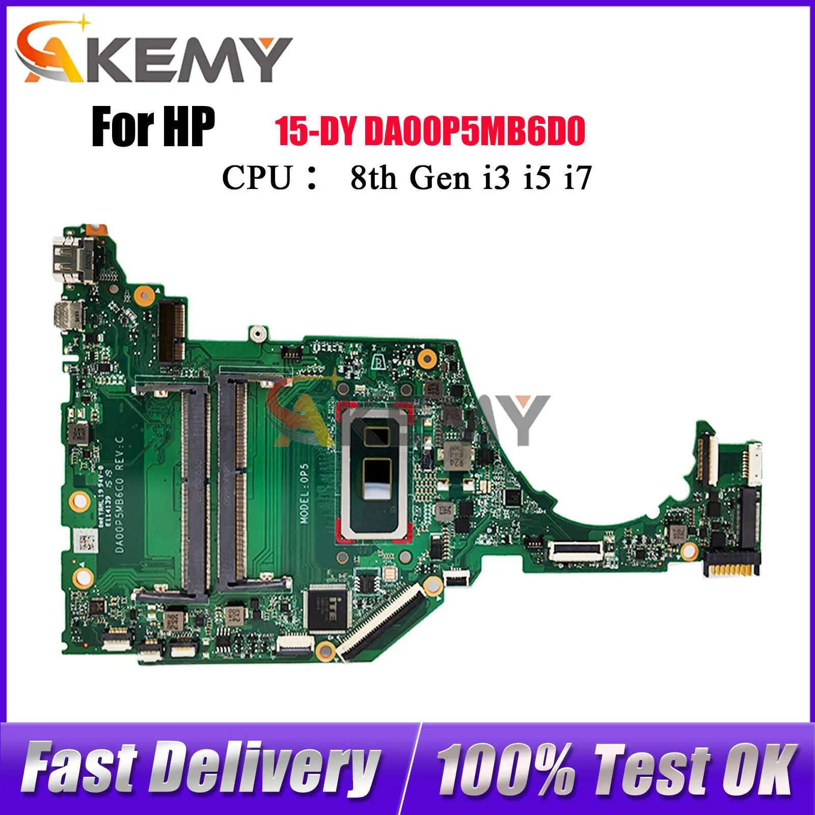 

DA00P5MB6D0 для ноутбука HP 15S-FQ 15-DY 15T-DY, материнская плата L63559-601 с процессором i3 i5 i7 8-го поколения, 100% полностью протестировано