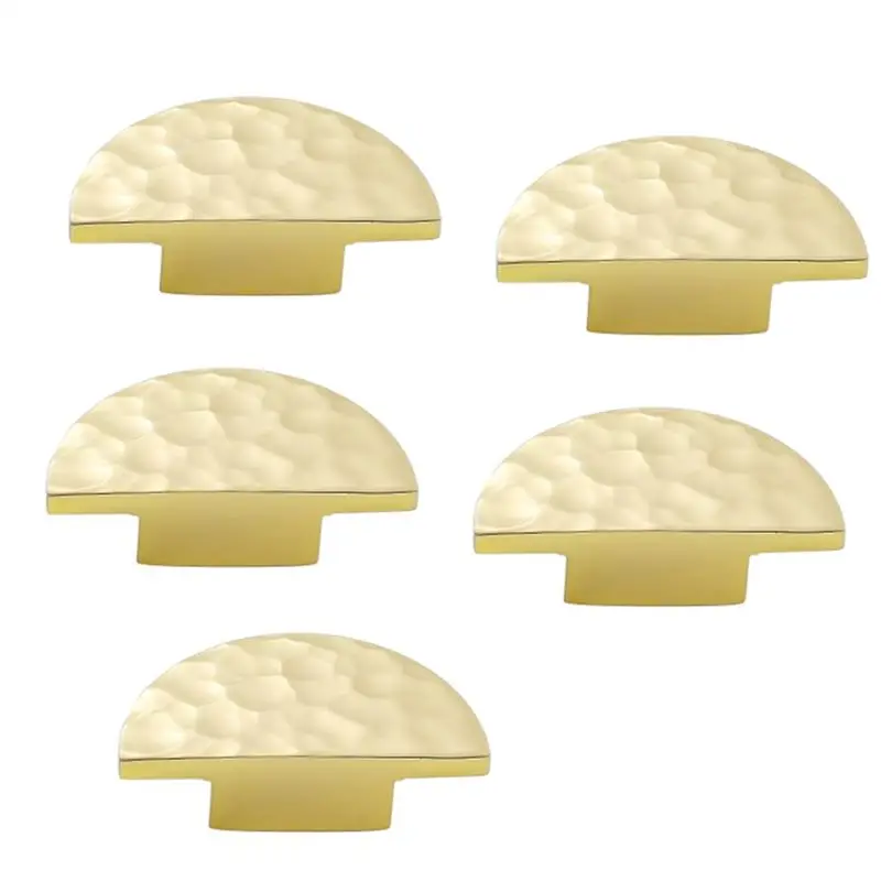 

Набор из 5 латунных ручек ABFI для шкафов, полукруглые ручки для ящиков, кованые ручки-скобы для комодов, мебельная фурнитура, легко устанавливаемые