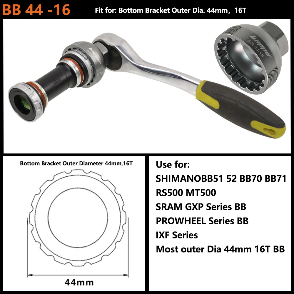 HEPPE Fahrrad Tretlager Installieren und Entfernen Werkzeug SRAM DUB Tretlagerschlüssel Fahrrad BB Reparatur Tool Kit für BBR60 GXP BB52 XT – Detail 9