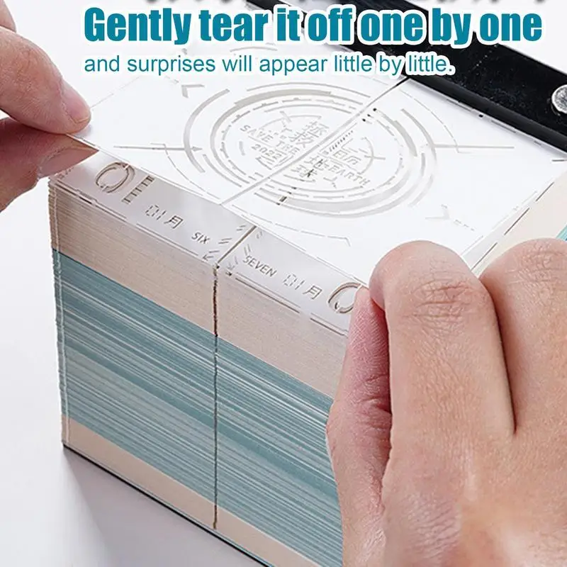 Bloc de notas artístico de papel 3D, Bloc de notas postales DIY, Bloc de notas artístico 3D creativo rasgado a mano, papeles, tarjetas artesanales para estudiantes y decoración de escritorio