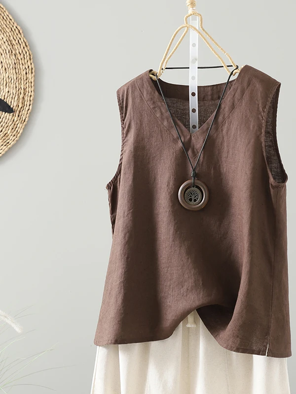 레트로 한한마 민소매 스트랩 베스트 여성용 이너 여름 오버헤드 베이스 셔츠 솔리드 캐주얼 다용도 슬리밍 탑