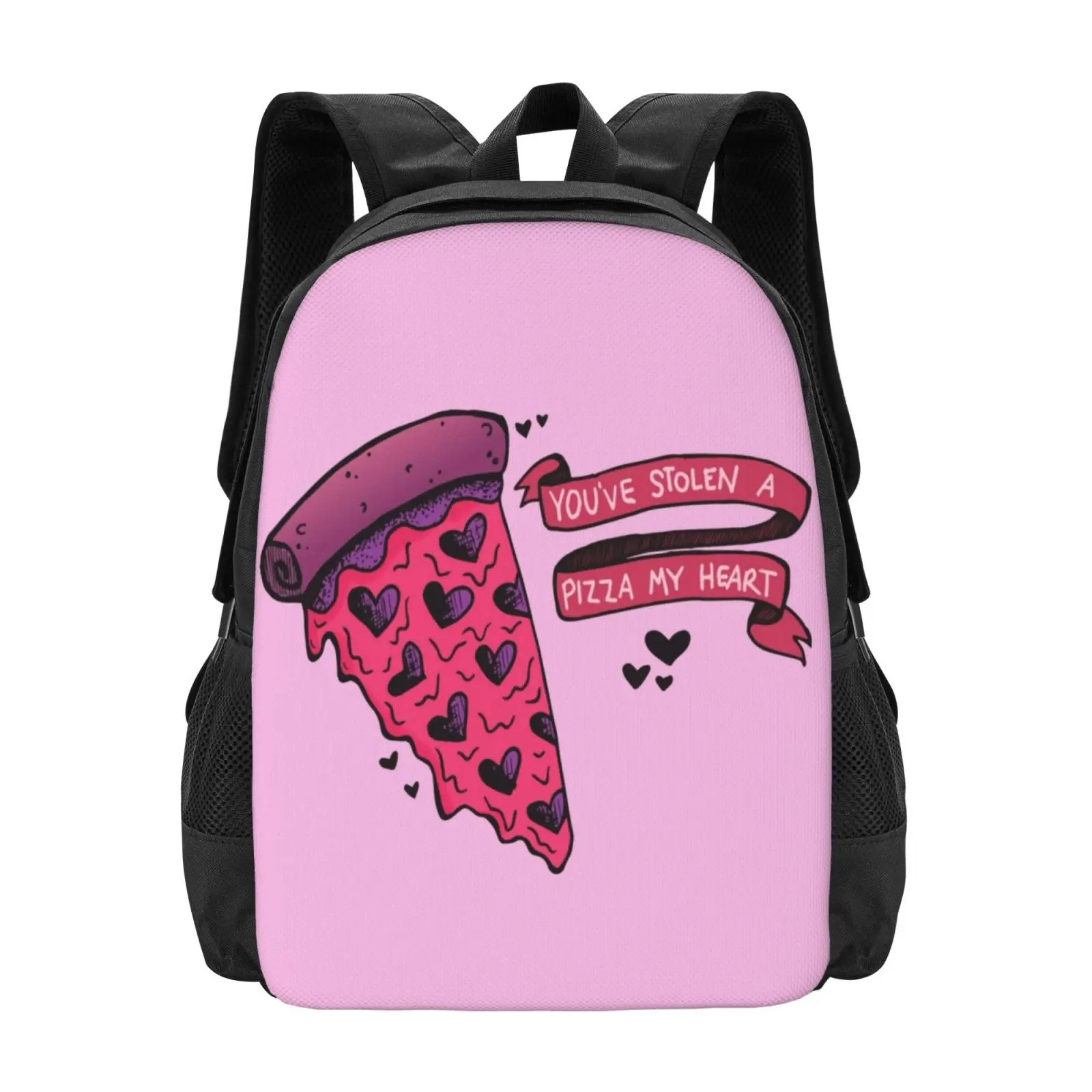 

You'Ve Stolen A Pizza My Heart Hot Sale Schoolbag Backpack Fashion Bags Food Pizza Love Yummy Sweet Valentines Day Relationship