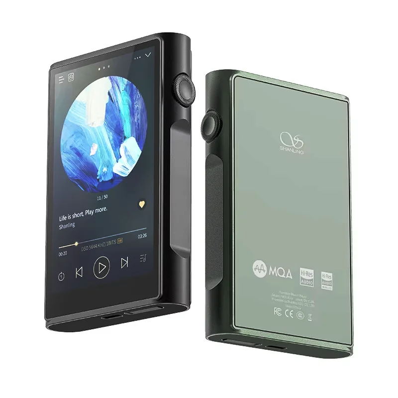 Shanling m3 ultra mp3 player de alta fidelidade portátil leitor de música hi-res áudio mp3 player bluetooth m3u dac duplo es9219c chips android 10