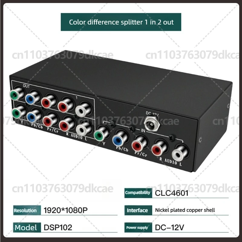 For 1x4 YPbPr Component Splitter 1080P DSP104 HD Component Video Audio Distribution Amplifier